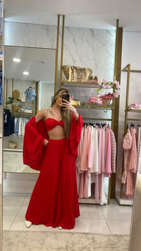 CONJUNTO PLISSADO 3 PEÇAS