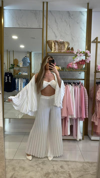 CONJUNTO PLISSADO 3 PEÇAS