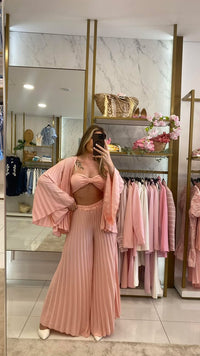 CONJUNTO PLISSADO 3 PEÇAS