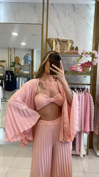 CONJUNTO PLISSADO 3 PEÇAS